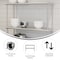 Flash Furniture Reese 430 Stainless Steel 18 Gauge NSF Certified 36-in x 12-in Metal Kitchen Double Overshelf NH-OSD-1236-GG - alternate 7